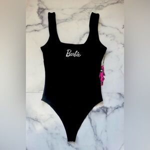 Barbie Black Bodysuit Size Small w/ Pink Barbie Car Keychain NWT